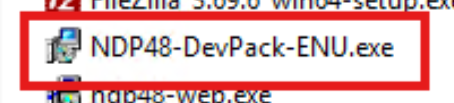 shows NDP48-DevPack