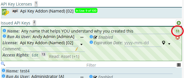 Show the ready to save state and the save button now active