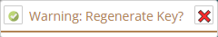 Shows warning if you try to regenerate