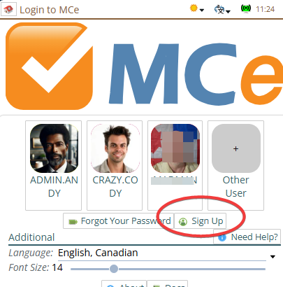 Shows signing up if your IT department didn't and you don't have an Identity Provider aka SSO
