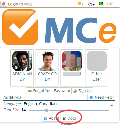 Shows easy option to access documentation without logging in