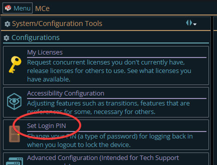 Setting the LoginPin to allow easier reentry