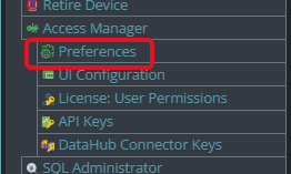 Getting to Preferences button from the main menu