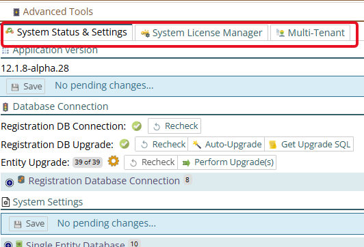 Shows the 3 tabs in the Advanced tools, to pick the desired tool.