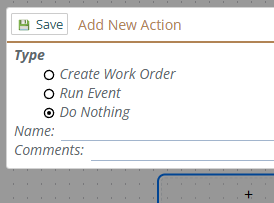Shows dialog to create the Do Nothing action