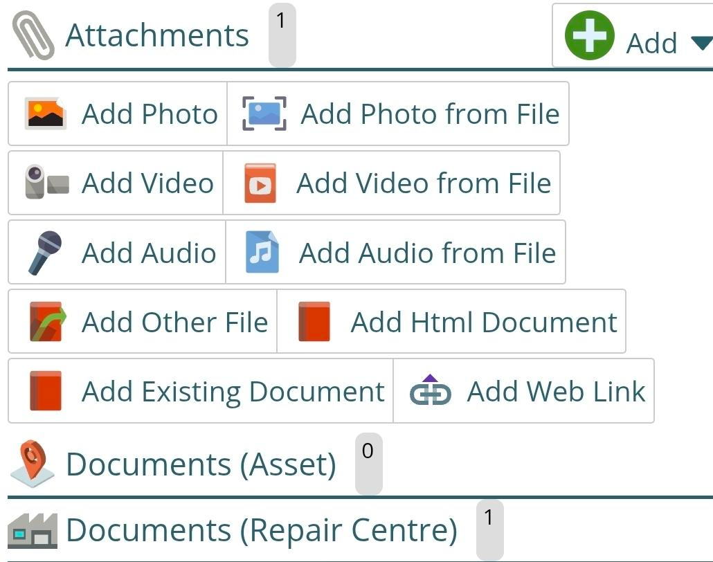 Shows different file and source types supported