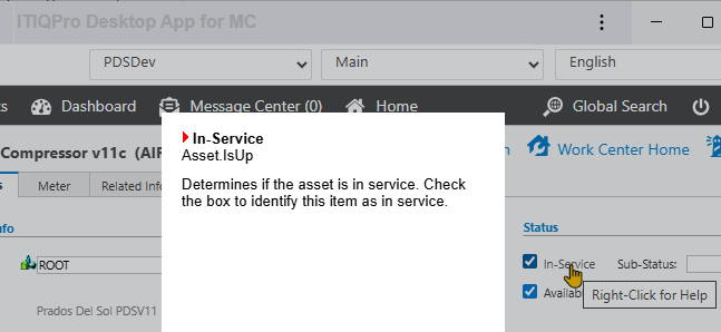 shows right mouse popup for getting field name