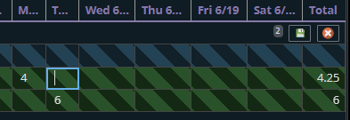 Shows there are 2 rows ready to be saved