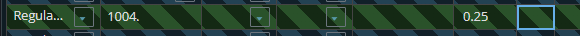 Shows a row ready to be saved, it has a work order and at least one value for hours