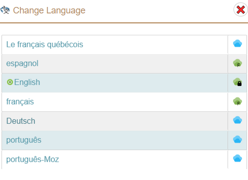 Available Language List