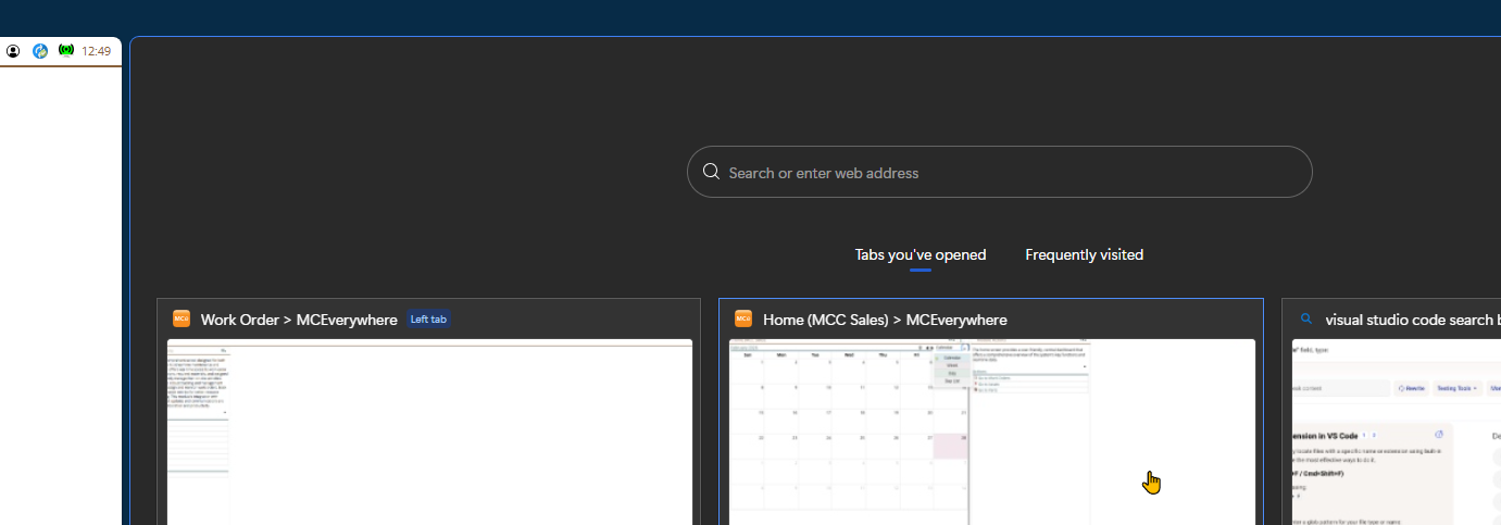 Shows in edge picking the window for the right