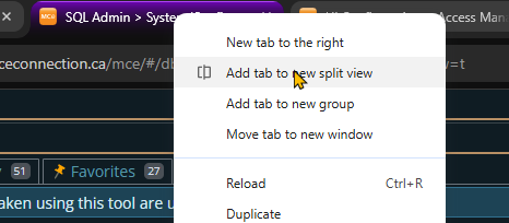 shows setting up split view in Chrome