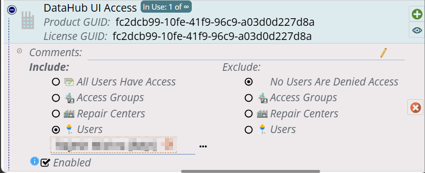 DataHub UI access license