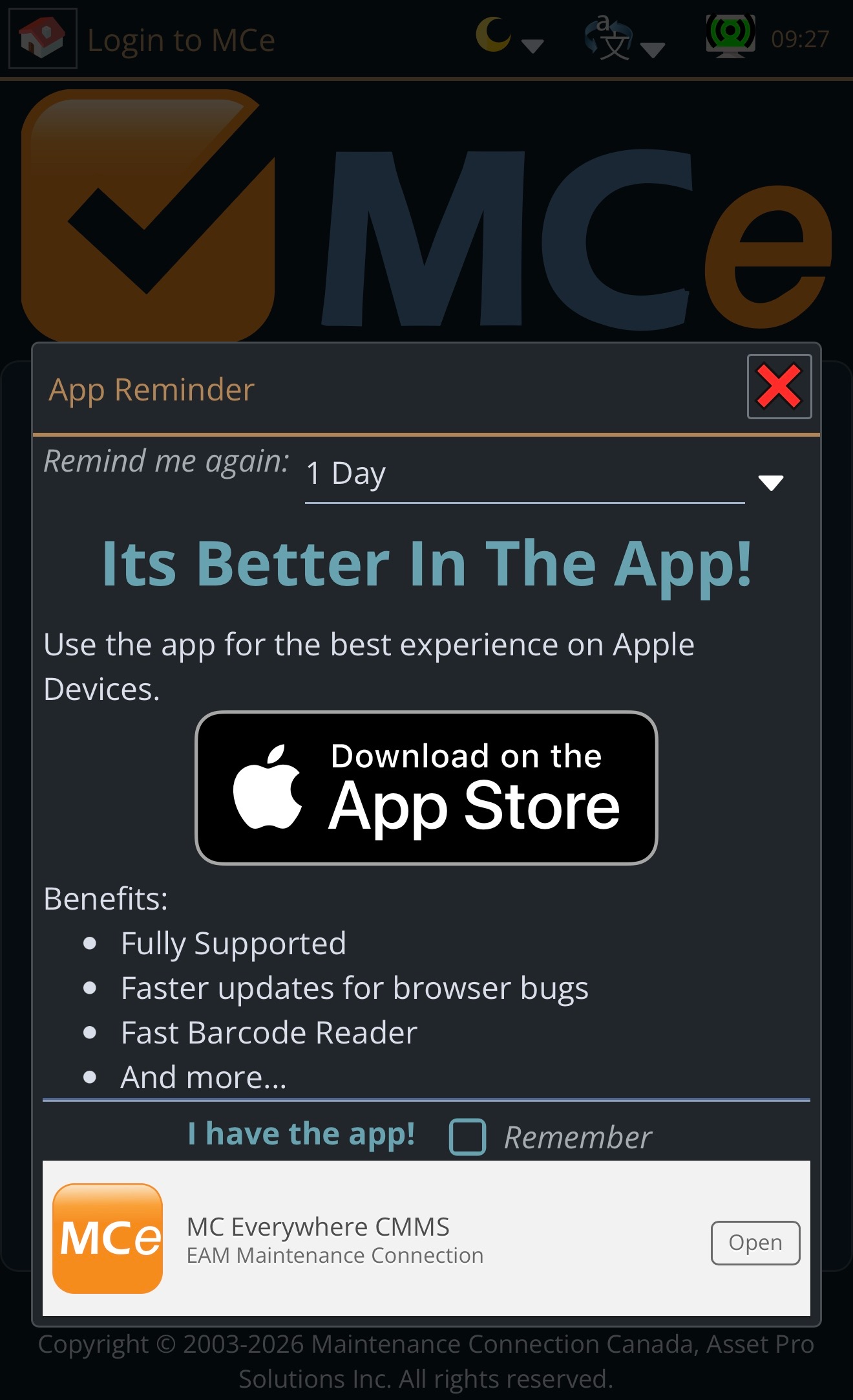 If you choose to stay in the browser, you will be reminded periodically, you can set it to the level of annoyance that you want.