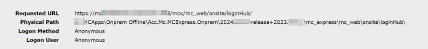 Shows a 404 error getting into Accruent's MC Express