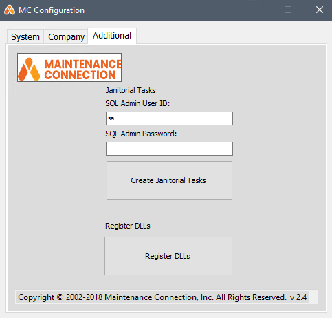 Shows how to create the janitorial tasks if you are absolutely certain it isn't installed