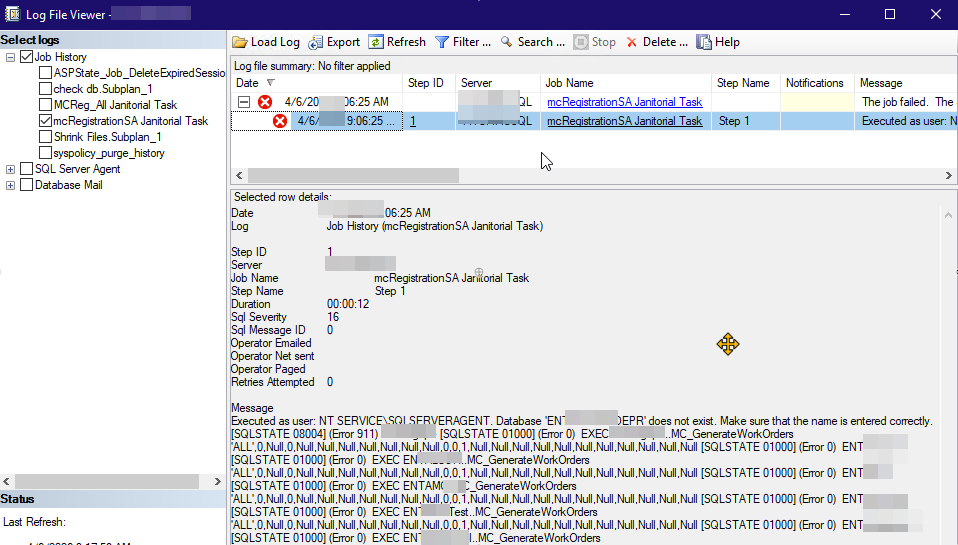 shows other problems blocking the PMs from running
