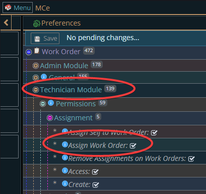 shows setting access to let you assign to others