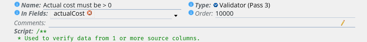 Validator example setup