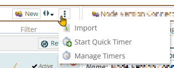 Shows where the import report choice is