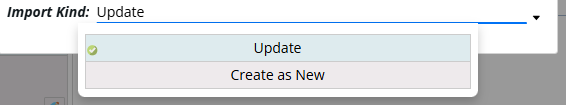 shows the update/create as new choices