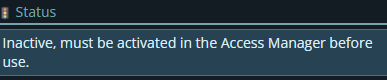 Shows an inactive DataHubconnector