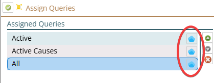 Shows queries that are online, meaning they only work when you are connected to the server