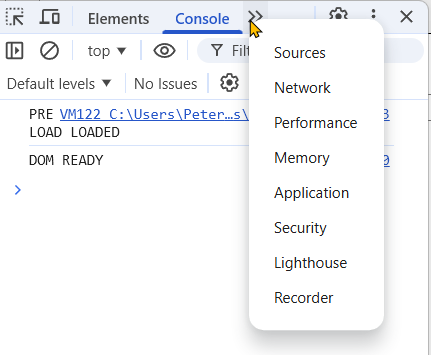 Shows console chosen on a Mac