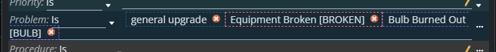 Shos more than one problem code choosen