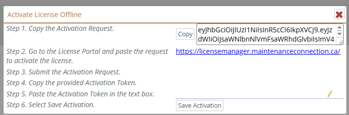 Shows where you copy the request from