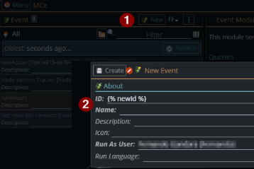 Shows where to enter the required fields