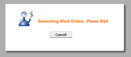 Shows a message that will show up if a previous PM generation fails or is cancelled.