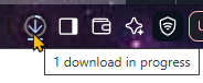 Shows download status in a random browser