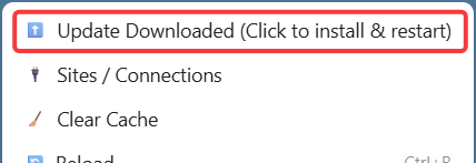 Shows menu option for forcing an upgrade