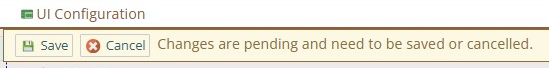 Shows the Save button change UI Configuration