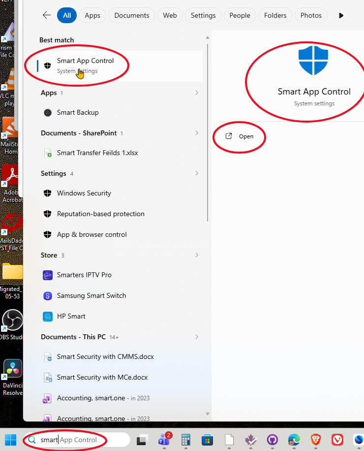 shows loading smart app control