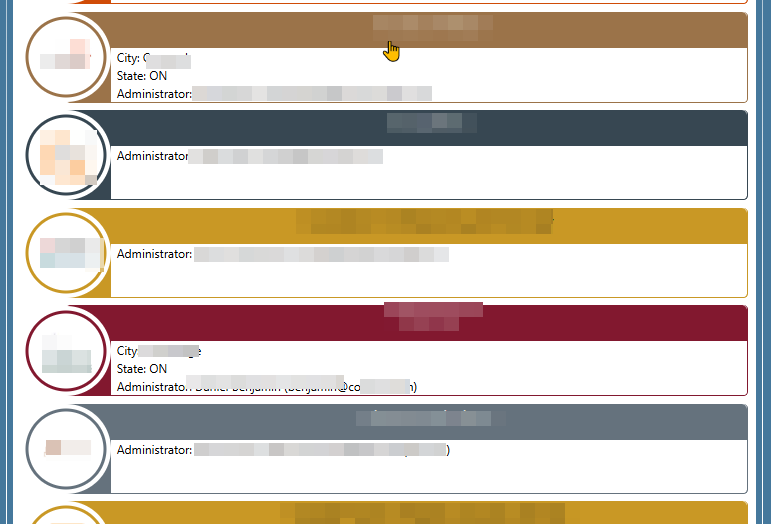 Shows identity provider Login Select Company/Database screen