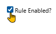 shows enabling the rule