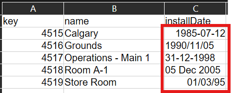 Source data for Custom Date Parsing test