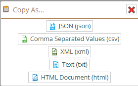 Shows how to pick the formats to copy to clipboard