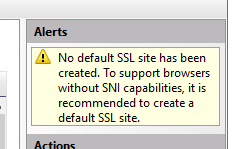 Shows 'no default SSL' error