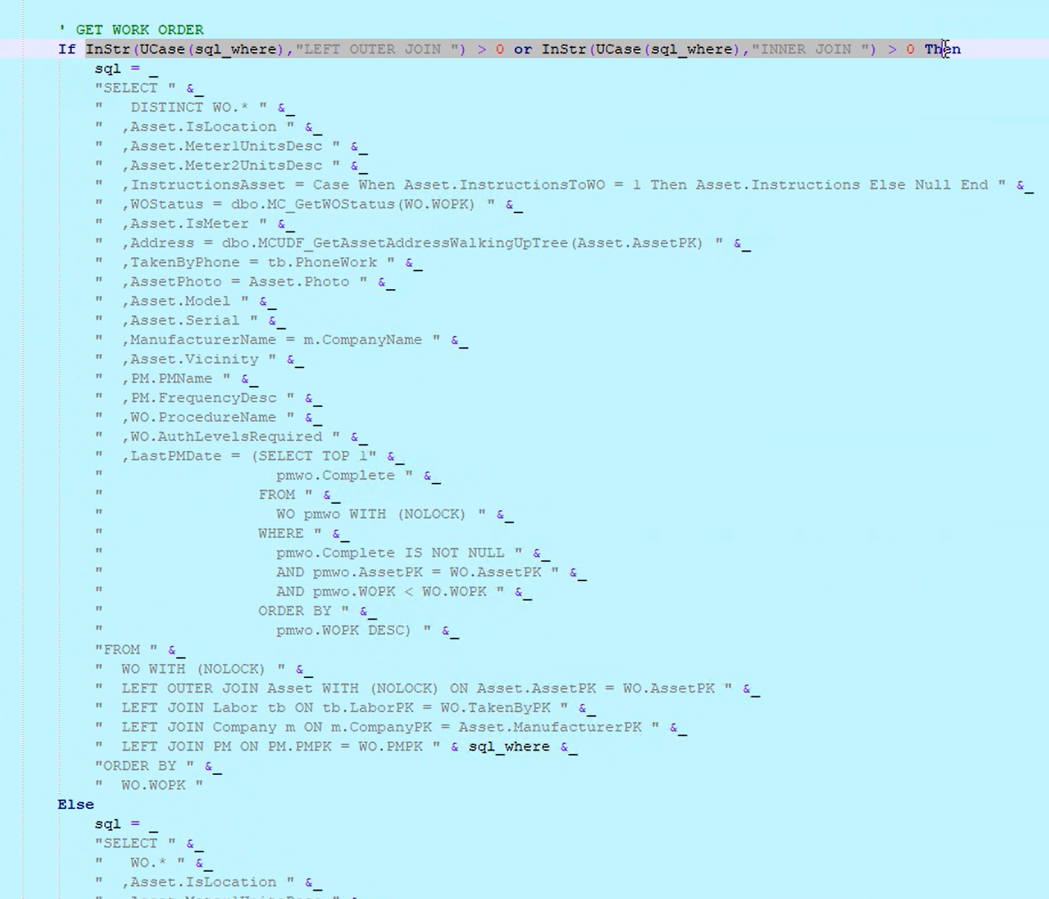 Shows where we fixed the code for this example