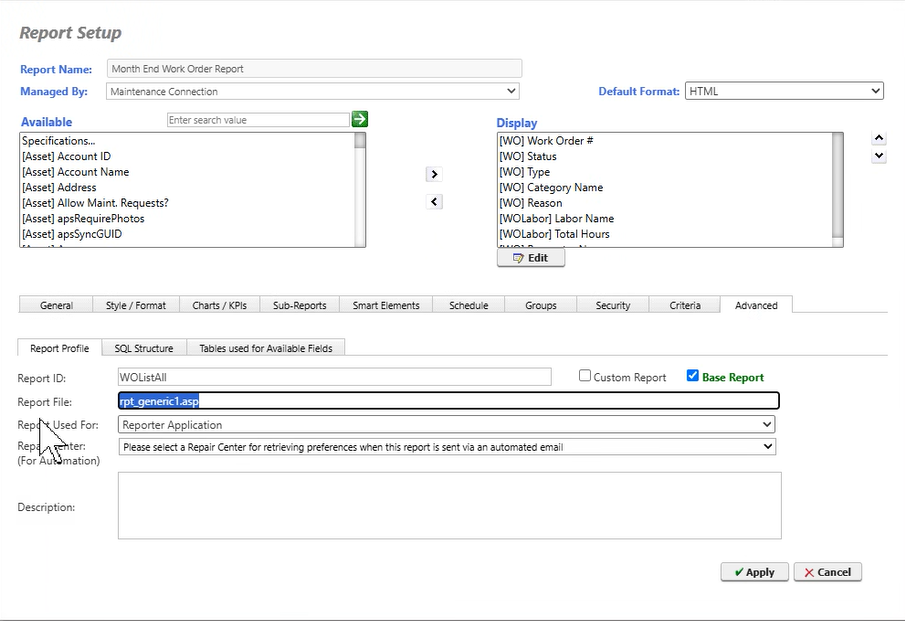 Shows where you set the new file name