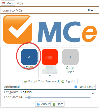 Shows the, typically daily, login experience